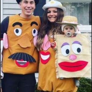 Mr and Mrs potato head and baby potato costume